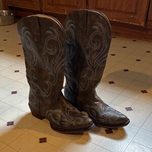 Roper Brown Leather Western Boots